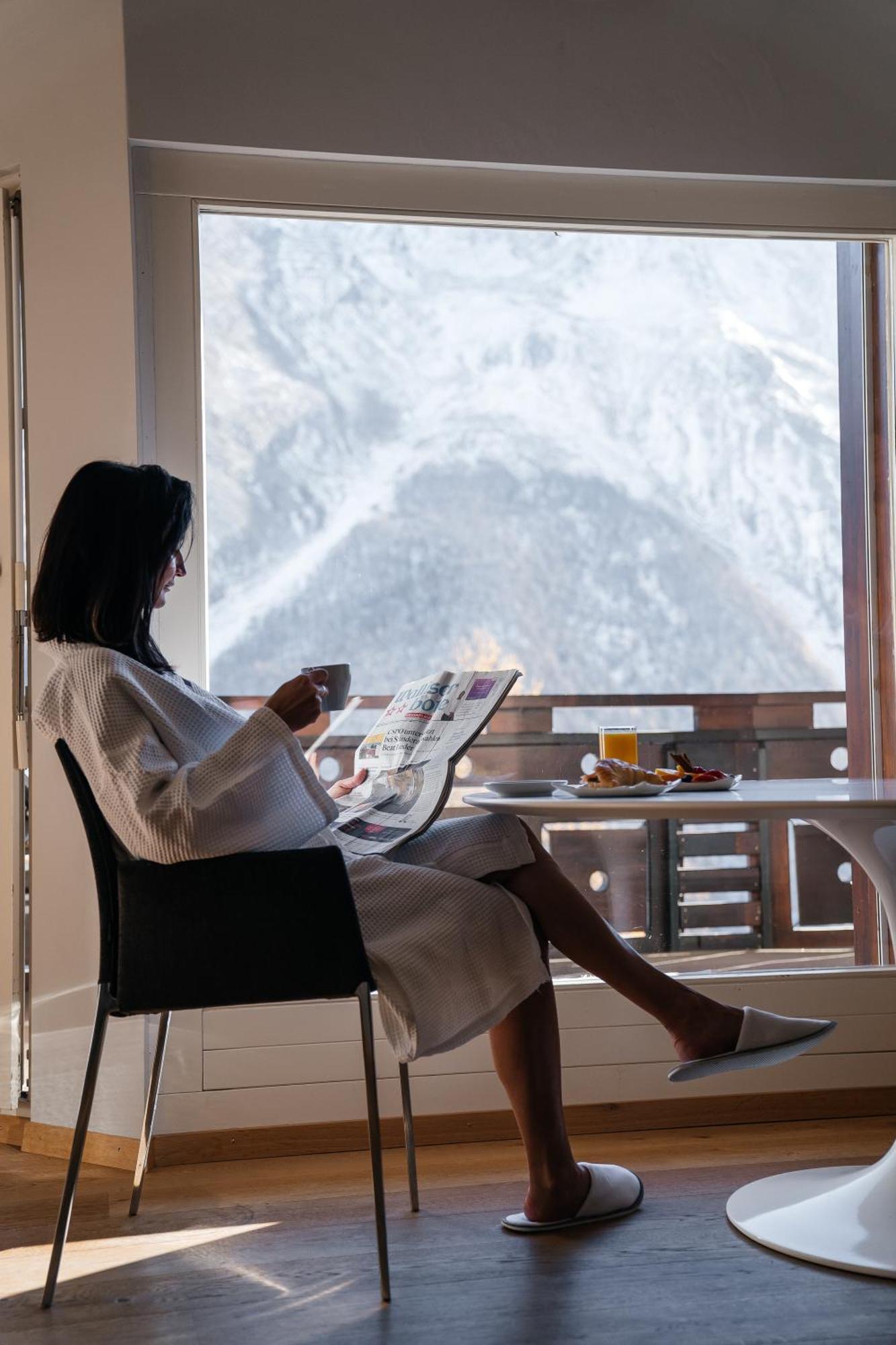 Waldhotel Fletschhorn Panoramic Retreat In Saas Fee Exterior photo